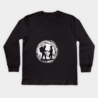 Firefighter Brotherhood Circle Art No. 859 Kids Long Sleeve T-Shirt